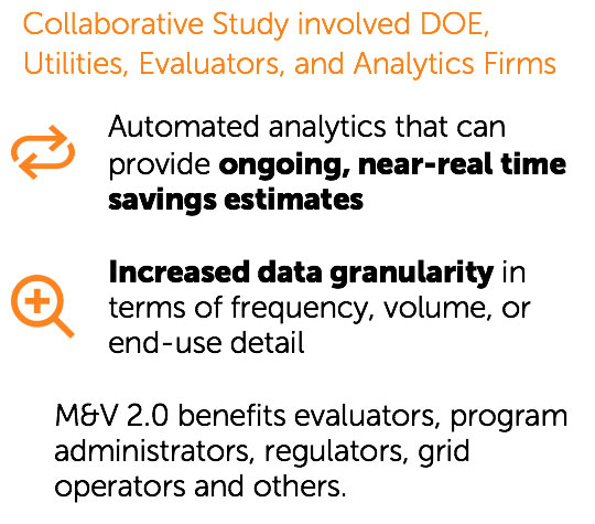 Collaborative Study involved DOE, Utilities, Evaluators, and Analytic Firms