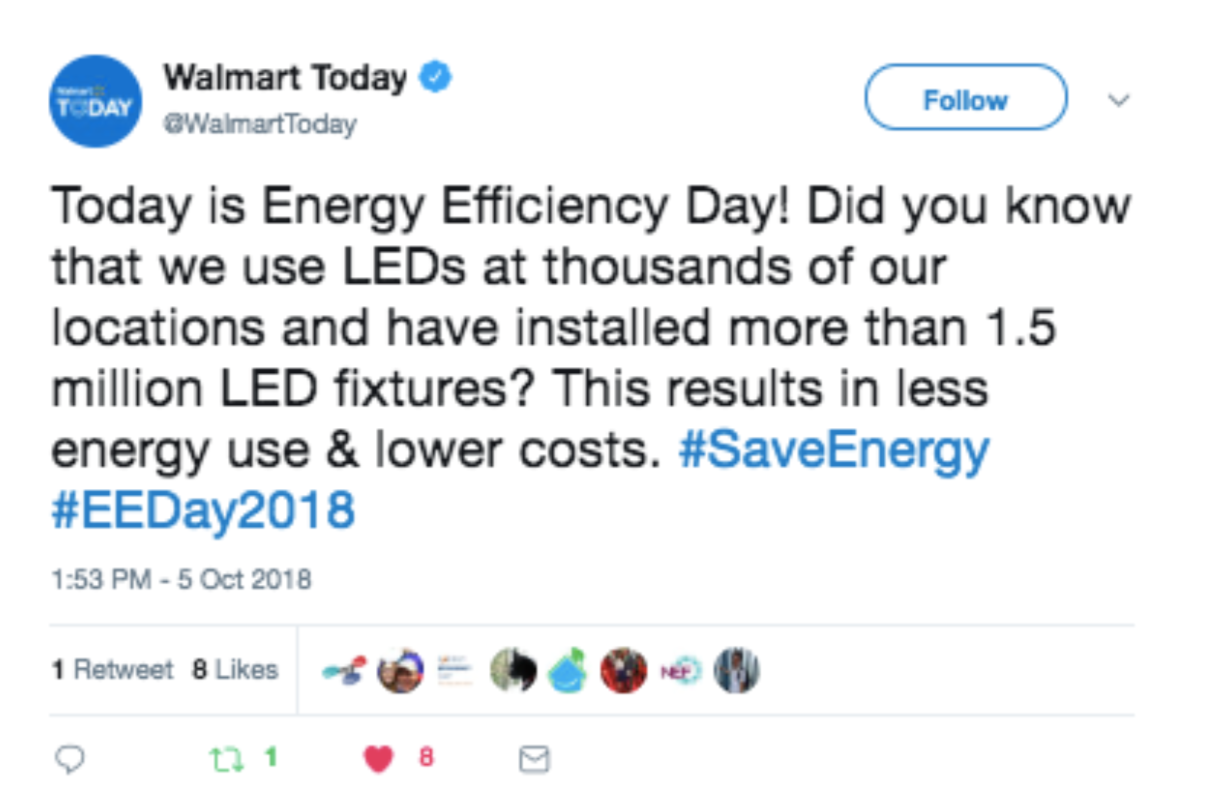 EE Day Walmart Tweet