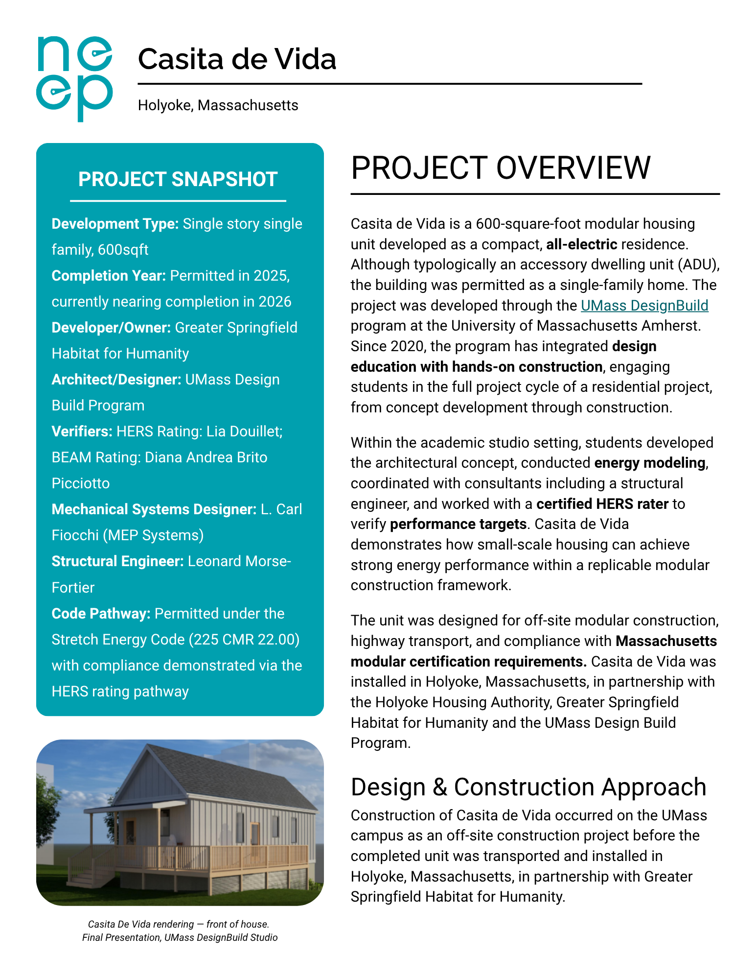 Front page of report