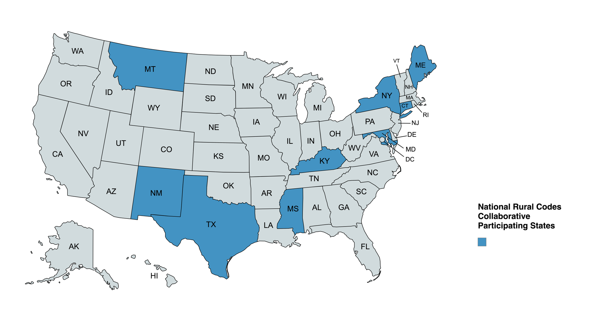 Map of Participating NRCC States