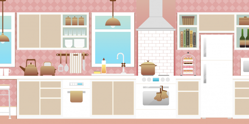 ""kitchen with appliances