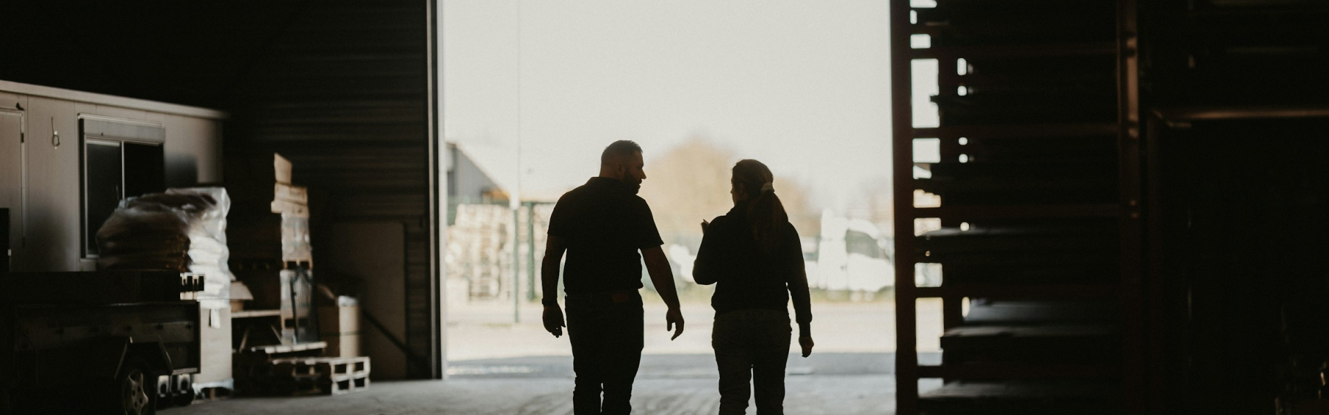 two people walking
