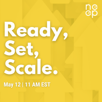 NEEP Ready, Set, Scale Webinar yellow logo square