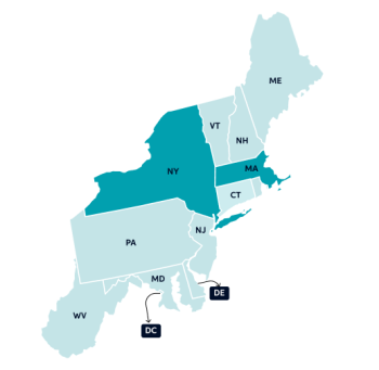 ""Northeast map