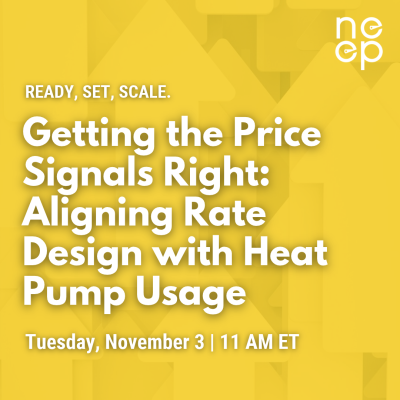 Ready, Set, Scale. Getting the Price Signals Right: Aligning Rate Design with Heat Pump Usage