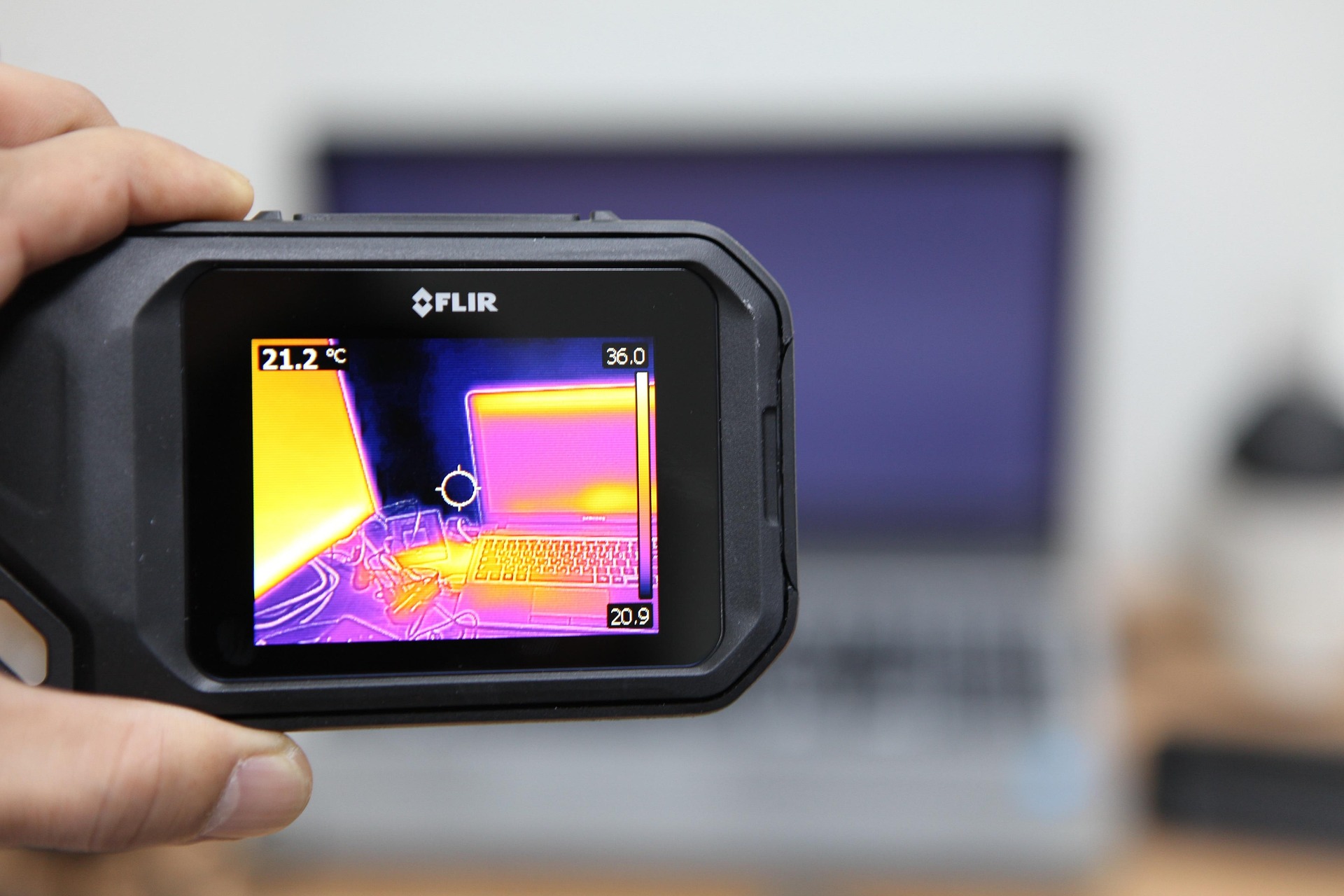 camera being used for thermal imaging
